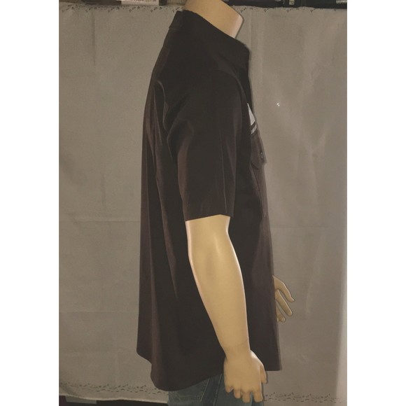 DICKIES Utility Shirt Brown Button Front Relaxed Fit 100% Cotton NEW OLD STOCK - Picture 4 of 10